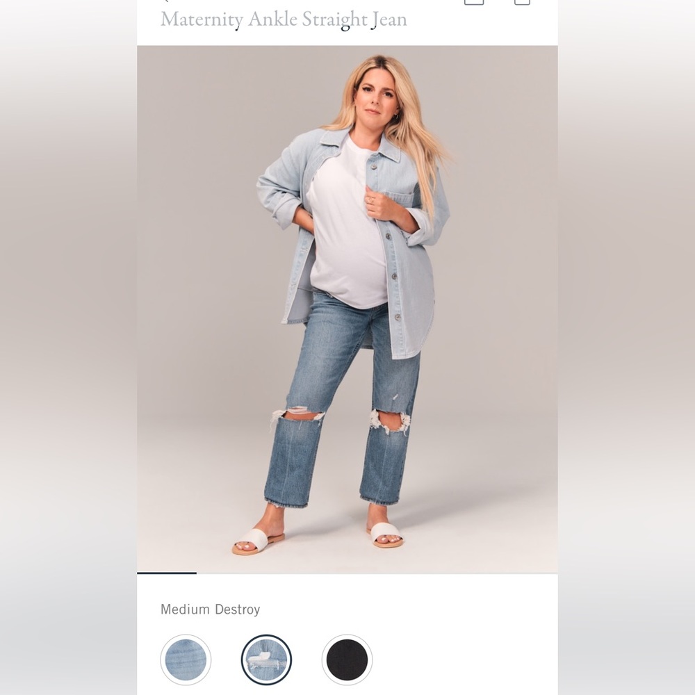 Abercrombie - ankle straight maternity jeans